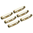 安全バーピン 30 mm ブローチ クラスプピン バックス ID バッジ ネームカード タグ DIYクラフト用 ブロンズトーン 50個