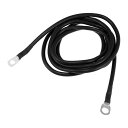 TUCKBOLD 車両用マリンバッテリーインバーターケーブル 8 AWG 5/16"-3/8" 7ft 頑丈 | バッテリーカッパーワイヤー ブラック 1個