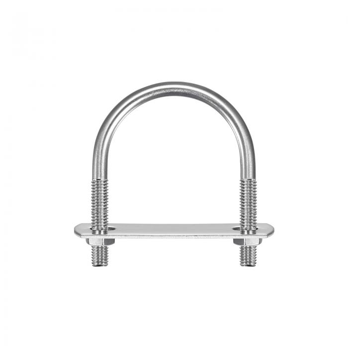 ラウンドUボルト 304ステンレス鋼 44 mm内幅 62 mm長さ M6 Uクランプボルト ナットとプレート付き ボートトレーラー用 3セット