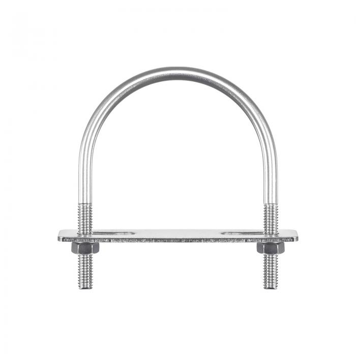 ラウンドUボルト 304ステンレス鋼 92 mm内幅 116 mm長さ M8 Uクランプボルト ナットとプレート付き ボートトレーラー用 3セット