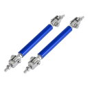 X AUTOHAUX 車の調整可能なフロントバンパーリップスプリッター ストラットタイロッドバー ユニバーサル 152 mm-203 mm ブルー 2個