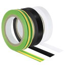 PATIKIL 10 M グリップ仕上げテープ 3個 PVC ラケット仕上げテープ ラケットアクセサリー 粘着シール テニス バドミン トン用 イエロー緑/黒/...