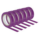 PATIKIL 10 M グリップ仕上げテープ 6個 PVC ラケット仕上げテープ ラケットアクセサリー 粘着シール テニス バドミン トン用 パープル