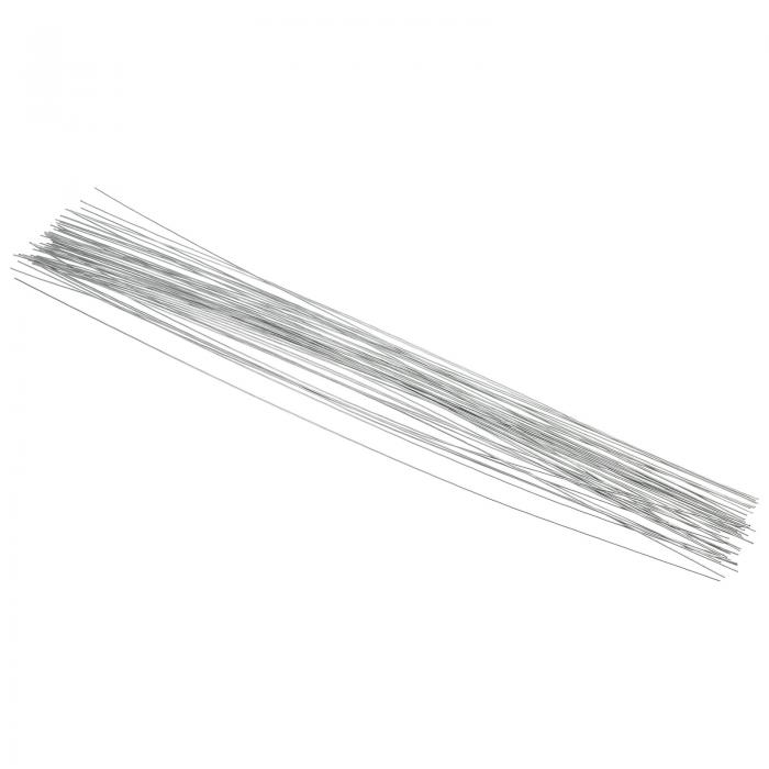 PATIKIL 22ゲージ 36 cm花柄ワイヤー 50個 紙包装 アイロン 人工的な花茎アクセサリー DIYブーケ茎とクラフト装飾用 シルバートーン