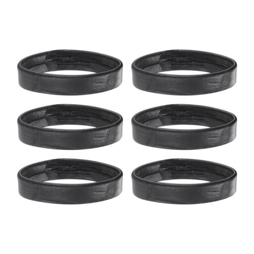 PUレーザ ー製ループ 時計バンド リングキーパー 代替品 直径22mm ブラック 6個入 PUレーザ ー製ループ 時計バンド リングキーパー 代替品 直径22mm ブラック 6個入