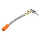 X AUTOHAUX フレキシブルのタイヤインフレーターホースアダプター M6ねじサイズ ホース付きエアチャック 標準タイヤバルブ細目ねじ用 エアリリースバルブ...