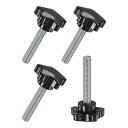 M METERXITY 4パック スタークランピングノブ 機械/電子機器/家具/傘ベース用 M10x50mmメススレッドハンドタイトニングスクリュー マシンハン...