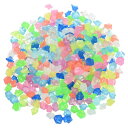 グローロックス 8-10 mm グローペブル ダークルミナスストーン装飾 DIY装飾 マルチカラー 庭 鉢植え 水槽用 300個(4)