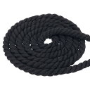 PATIKIL 5/8" x 82ftの天然ツイ ストコ ットンロープ 3ストランド綱引きロープ シーリングテープ付き クラフト手すりの家の装飾用 ブラック