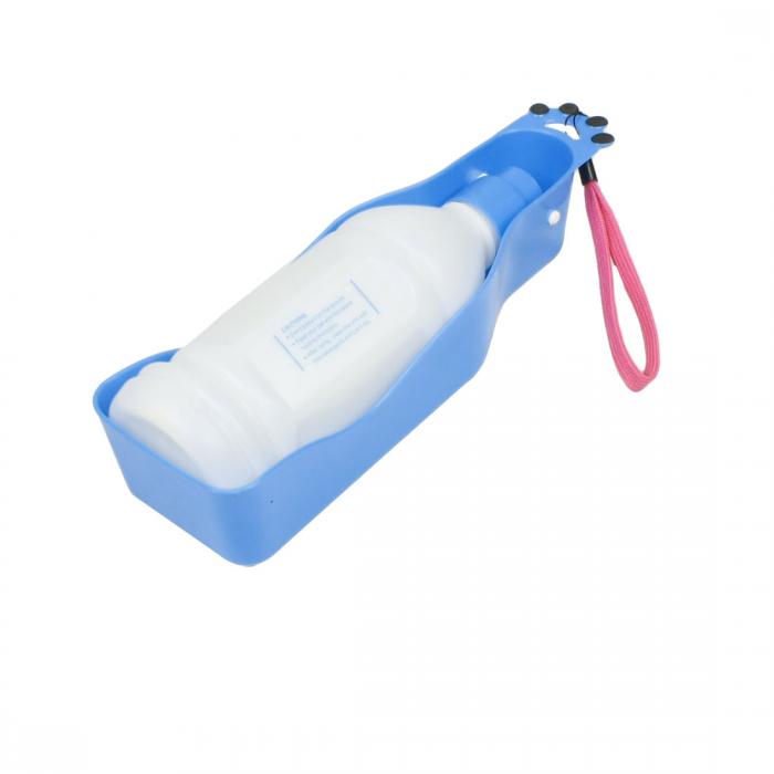 uxcell ペットウォーターボトル ドッグ 猫 プラスチック 350ML ブルー ホワイト