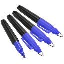 PATIKIL ミニ永久マーク 4個入り 乾式消去ペン キーホルダー付き オフィス 会議 屋外活動向け ブルーインク