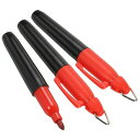 PATIKIL ミニ永久マーク 3個入り 乾式消去ペン キーホルダー付き オフィス 会議 屋外活動向け レッドインク