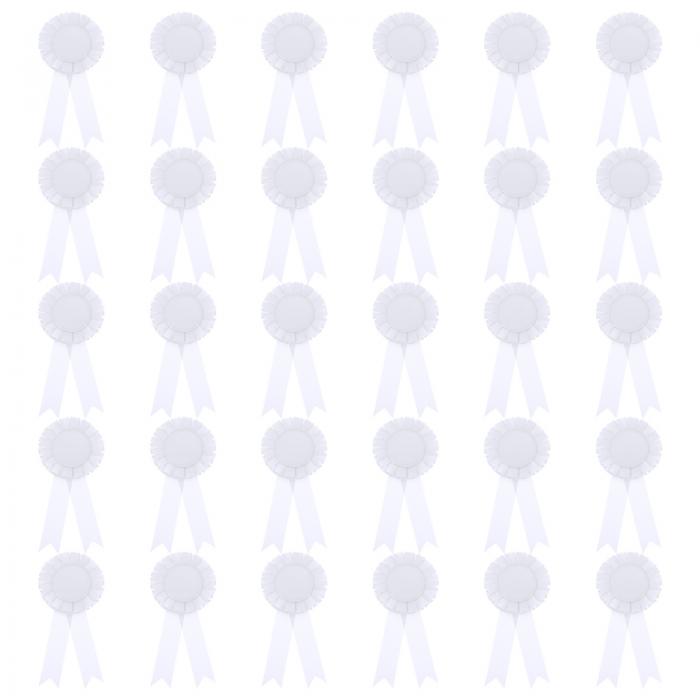 PATIKIL 空白賞リボン、30個の賞リボン賞メダル受賞者リボン認識参加リボン、競技、スポーツイベント、パーティー、ウェディング、ホワイト