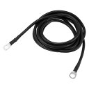 TUCKBOLD 車両用マリンバッテリーインバーターケーブル 8 AWG 5/16"-3/8" 9ft 頑丈 | バッテリーカッパーワイヤー ブラック 1個