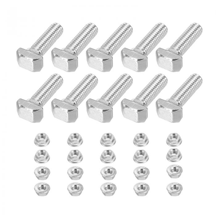 PATIKIL M5x20 槌ヘッドボルト T スクリュー、10 個 T スロットドロップインボルト 槌ヘッドボルト 10 ..