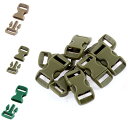 バックル 3色選べる 10個セット サイドリリース 曲がった プラスチック 10個入り 29x15x7mm 11x3mm