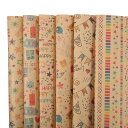 誕生日包装紙シート マルチパターンハッピーバースデー 50 cm x 70 cm ギフト包装紙誕生日 結婚式用 6個入り