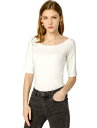 Allegra K ハロウィン コスチューム 無地 tシャツ 5分丈 五分袖tシャツ トップス クリスマス ストレッチ スリム シンプル レディース ベージュ 2XL