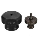 油圧穴パンチダイ 4.2mm 精密な丸い穴 電動油圧穴パンチングキット MHP-20 JP-20 電動油圧パンチングマシン用 バーガンディ&黒