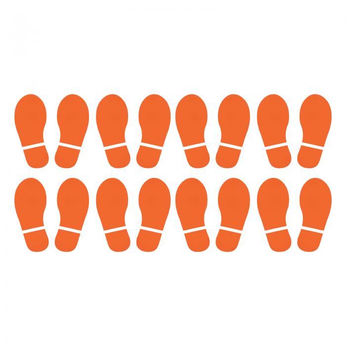 PATIKIL 200 x 83 mm 足跡フロアステッカー 8ペア入り PVC 大型シューズのフットプリント 床 壁 階段用..