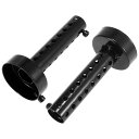 Motoforti ユニバーサル モーターサイクルエキゾーストサイレンサー エキゾーストインサートマフラーパイプ 60mm ブラック 2個入り