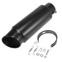 Motoforti モーターサイクルエキゾーストサイレンサー エキゾーストインサートマフラーパイプキット 60.5mm スリップオン 交換品 ブラック