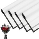 M METERXITY 20枚の花束用ラッピングペーパー 23 インチ ホワイト ブ ラ ック エッジ BO PP 防水フローラル ラッピングペーパー 花包装 ...