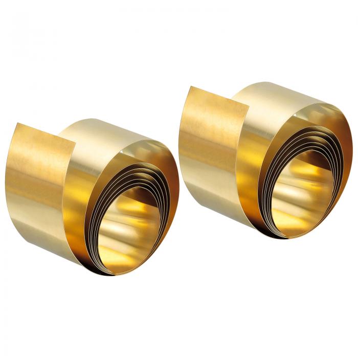 真鍮シートロール 0.1x30x1000 mm 真鍮ホイルロール 真鍮ストリップゴールド クラフト 電気修理 接地用 2個