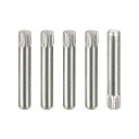 ダウエルピン 2.5x16mm 304ステンレス鋼 ローレットヘッド フラット面取りエンド ダボピン 木材二段ベッド棚ペグ サポートシェルフ ファスナーエレメント 5本入り(4)