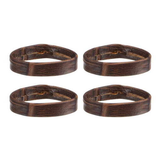 PUレーザ ー製ループ 時計バンド リングキーパー 代替品 幅24mm ダークブラウン 4個入 PUレーザ ー製ループ 時計バンド リングキーパー 代替品 幅24mm ダークブラウン 4個入