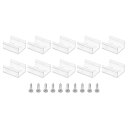 PATIKIL LEDストリップランプクリップ 40個 取付金具固定クリップ プラスチック クランプホルダー ネジ付き 19 mm-20.4 mmネオンRGBライトケーブルリボン用 クリア