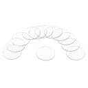 12個の時計用水晶ガラスレンズ 20mmフラットラウンドメガネ時計フェイス水晶レンズ交換部品 時計修理用 クリア