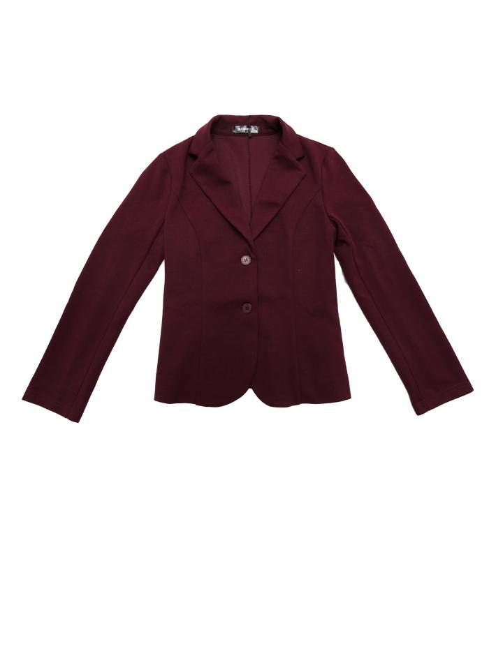 Allegra K ジャケット スーツブレザー ビジネス 通勤 オフィス 伸縮性 レディース 紫がかった赤 S(4)