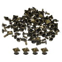リベット 7 mm ピラミッドラピッドリベット スタッズ 正方形 パンク レザークラフト装飾 衣類 ベルト バッグ 靴用 ブロンズトーン 50セット