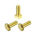 真鍮六角ボルト 全ねじ グレード4.8 ソリッド 黄銅六角ボルト 小ねじ 機械ねじ M8x20mm 3個