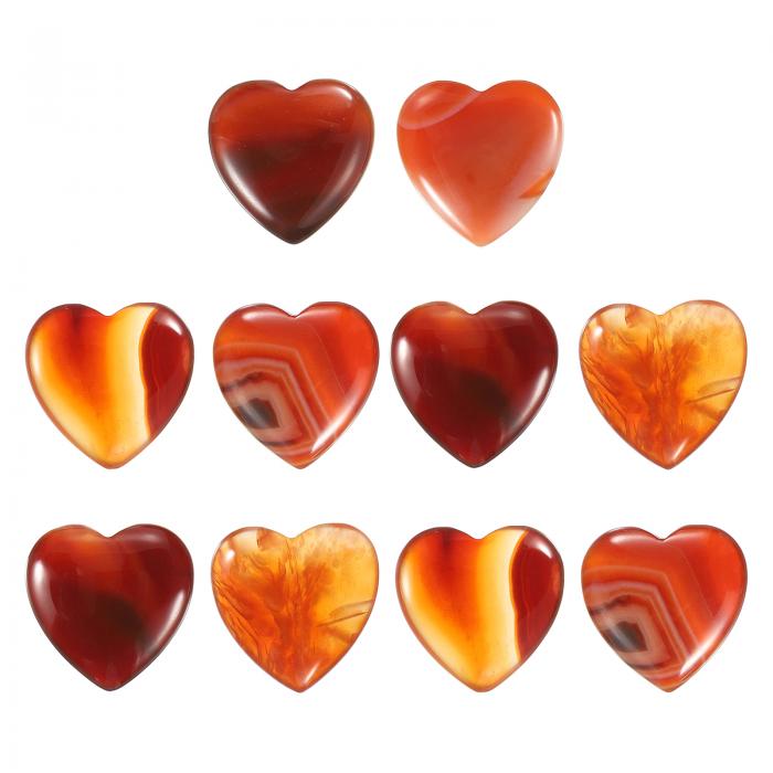 PATIKIL ハート水晶ストーン 10個の天然水晶磨かれたラブ宝石ローズクォーツポケットバルクセットバラ..