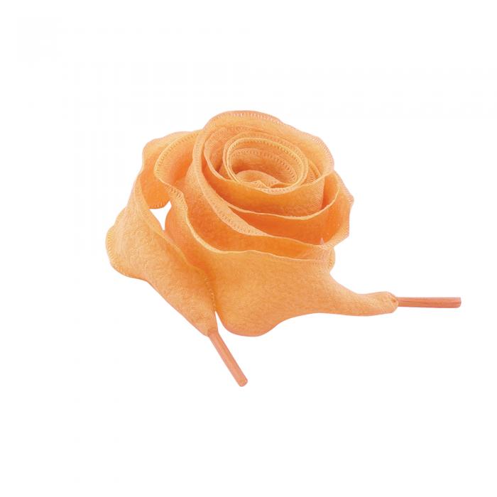 Elerevyo 2 Pairs Ruffle Shoe Laces: 2.5CM Wide Fishtail Pleated Flat Sneaker Shoestring Orange 80cm/31.5