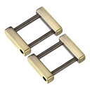 財布ストラップリング 金属 ねじ込み シャックル 交換用 バックル レザー バッグ クラフト DIY アクセサリー用 長さ25mm ブロンズ 2個