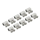 PATIKIL 14x8 mm ワイヤーロープクリップセット 10個 3 mmホール 鋼 ダブルホール ロックケーブルクランプクリップ M4x0.7プラスネジ付...