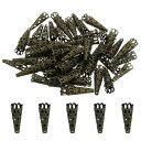 PATIKIL 花形ビーズキャップ 座金 フラワーキャップ 100個 8x23 mm 中空 メタル イヤリングブレスネックレスDIY用 ブロンズトーン
