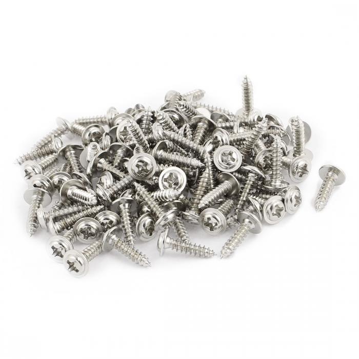 セルフタッピングネジ ステンレス鋼製シルバートーン 3x12mm 100個入り