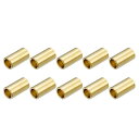 真鍮管スペーサービーズ 5.5 mm x 9.5 mm グロッシービード 4 mm内径 DIY ジュエリー作り 工芸プロジェクト用 ゴールドトーン 50個