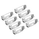 安全バーピン 15 mm ブローチ クラスプピン バックス ID バッジ ネームカード タグ DIYクラフト用 シルバートーン 50個(3)