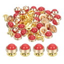 30セットのレザーリベット 8mmのターコイズラピッドリベットスタッズ リベットクラフトアクセサリー DIYレザークラフトフ ァブリック服ベルトバッグ用 ゴ ー...