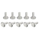 T-スロットボルト Tスロットドロットスタッドスライドボルト T形ネジ 10個入り M6x16mm 304ステンレス鋼 Tトラック用