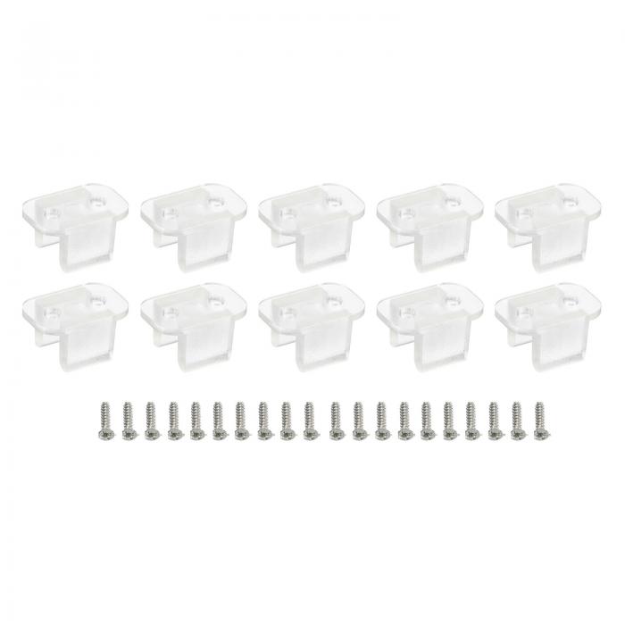 LEDネオン取付クリップ ネオンライト取付ブラケット ネオン固定クランプ 4.5mm - 6mm シリコンLEDネオ..