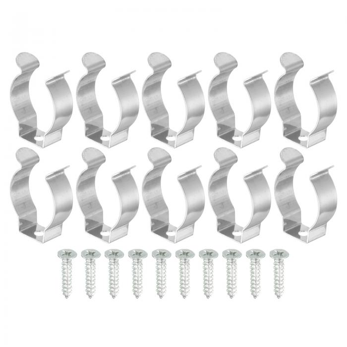 クリップ ブラケットハンガー 蛍光管照明器具ホルダー T8 U形クランプ ネジ付き LED電球シーリングラン..