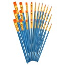PATIKIL ペイントブラシセット 30セット 300個 ナイロンペイントブラシバルク 細部塗装用 アクリル油彩 水彩画 アーティストの絵画愛好家用 ブルー