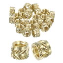 ノブ付きインサートナット 25個セット M6 x 6mm L x 8mm OD 3Dプリント用真鍮ナット 女性ねじ込みインサート 真鍮ヒートセットインサート 埋...
