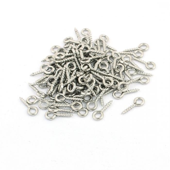 ねじアイフック セルフタッピングねじ ねじ込み式ハンガー アイシェイプリングフック シルバー 1 mmx10 mm 50個